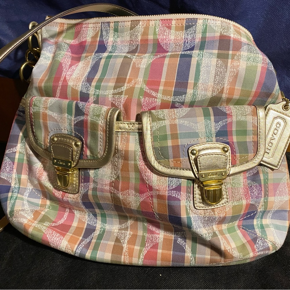 Coach - plaid, style B1382 - F23393, with blue lining
